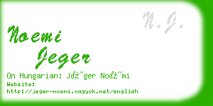 noemi jeger business card